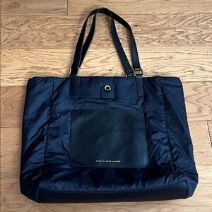 NWOT Marc By Marc Jacobs Reveritote Reversible Nylon Tote Bag Black on Black